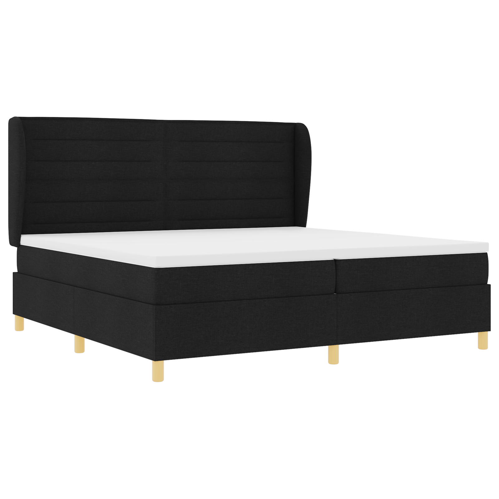 vidaXL Pat cu saltea cu arcuri Gri închis 90x190 cm Negru 200 x 200 cm vidaXL Pat cu saltea cu arcuri Gri închis 90x190 cm Negru 200 x 200 cm