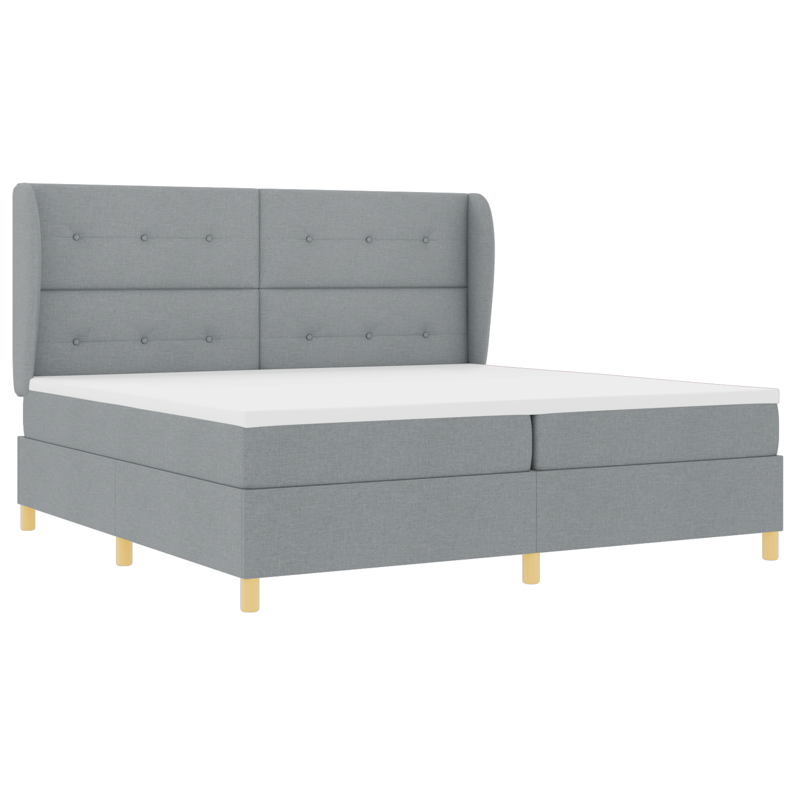 vidaXL Pat cu saltea cu arcuri Gri închis 90x190 cm Gri deschis vidaXL Pat cu saltea cu arcuri Gri închis 90x190 cm Gri deschis