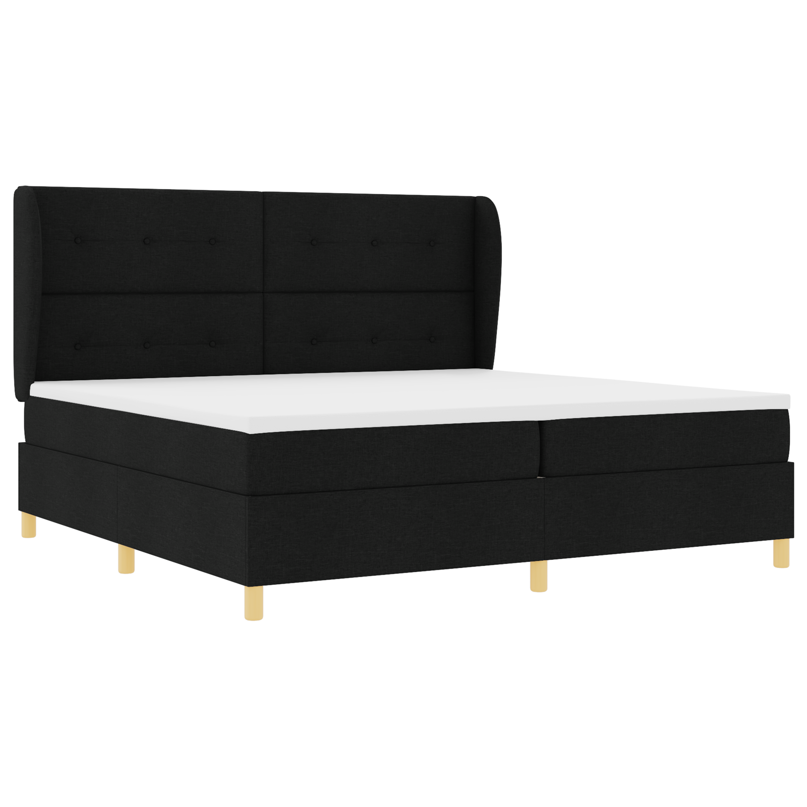 vidaXL Pat cu saltea cu arcuri Gri închis 90x190 cm Negru 200 x 200 cm vidaXL Pat cu saltea cu arcuri Gri închis 90x190 cm Negru 200 x 200 cm