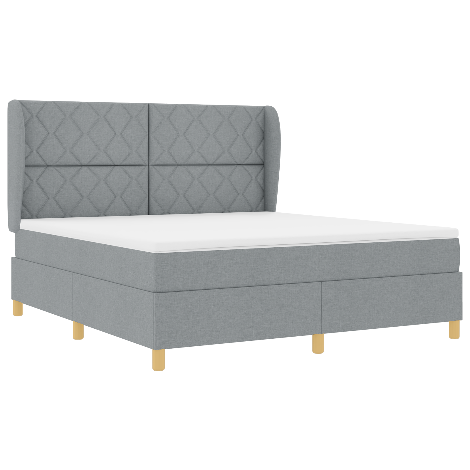 vidaXL Pat cu saltea cu arcuri Gri închis 90x190 cm Gri deschis vidaXL Pat cu saltea cu arcuri Gri închis 90x190 cm Gri deschis