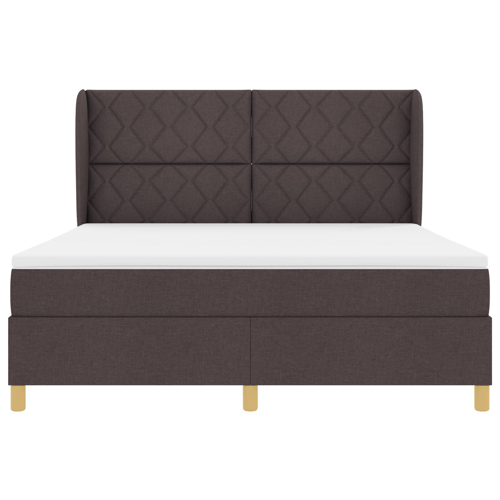 vidaXL Pat cu saltea cu arcuri Gri închis 90x190 cm Maro închis