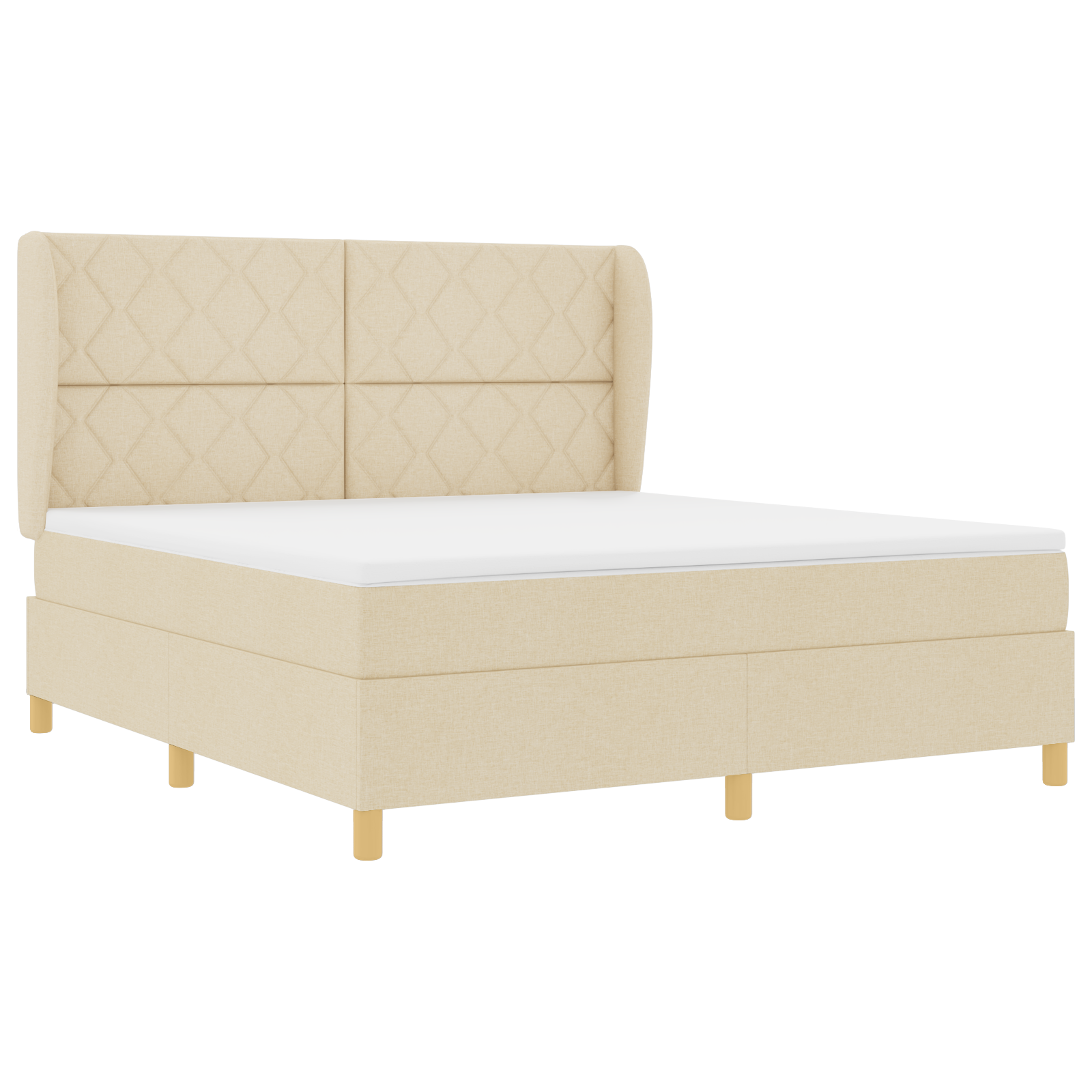 vidaXL Pat cu saltea cu arcuri Gri închis 90x190 cm Crem 180 x 200 cm vidaXL Pat cu saltea cu arcuri Gri închis 90x190 cm Crem 180 x 200 cm