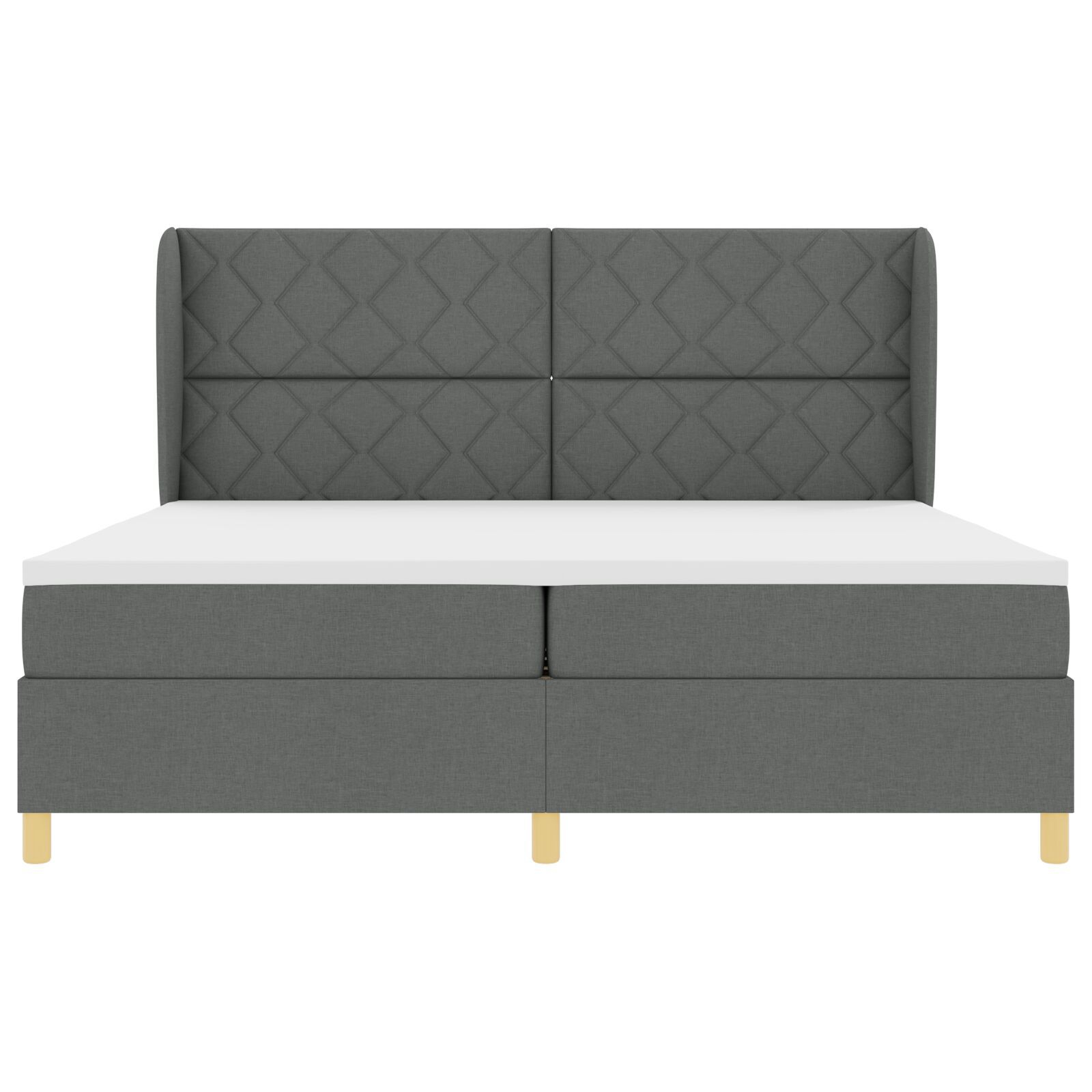 vidaXL Pat cu saltea cu arcuri Gri închis 90x190 cm Gri închis vidaXL Pat cu saltea cu arcuri Gri închis 90x190 cm Gri închis
