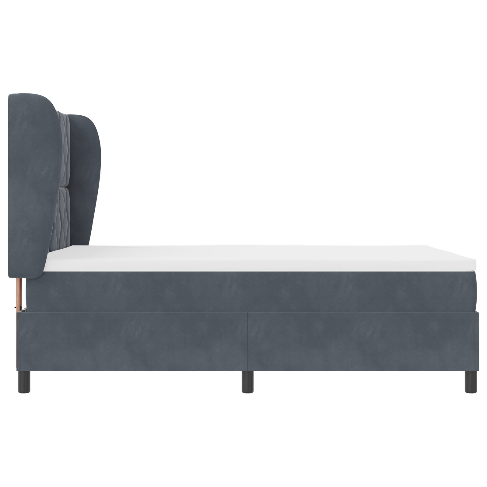 vidaXL Pat cu arcuri cu saltea Gri închis 160 x 200 cm Catifea vidaXL Pat cu arcuri cu saltea Gri închis 160 x 200 cm Catifea