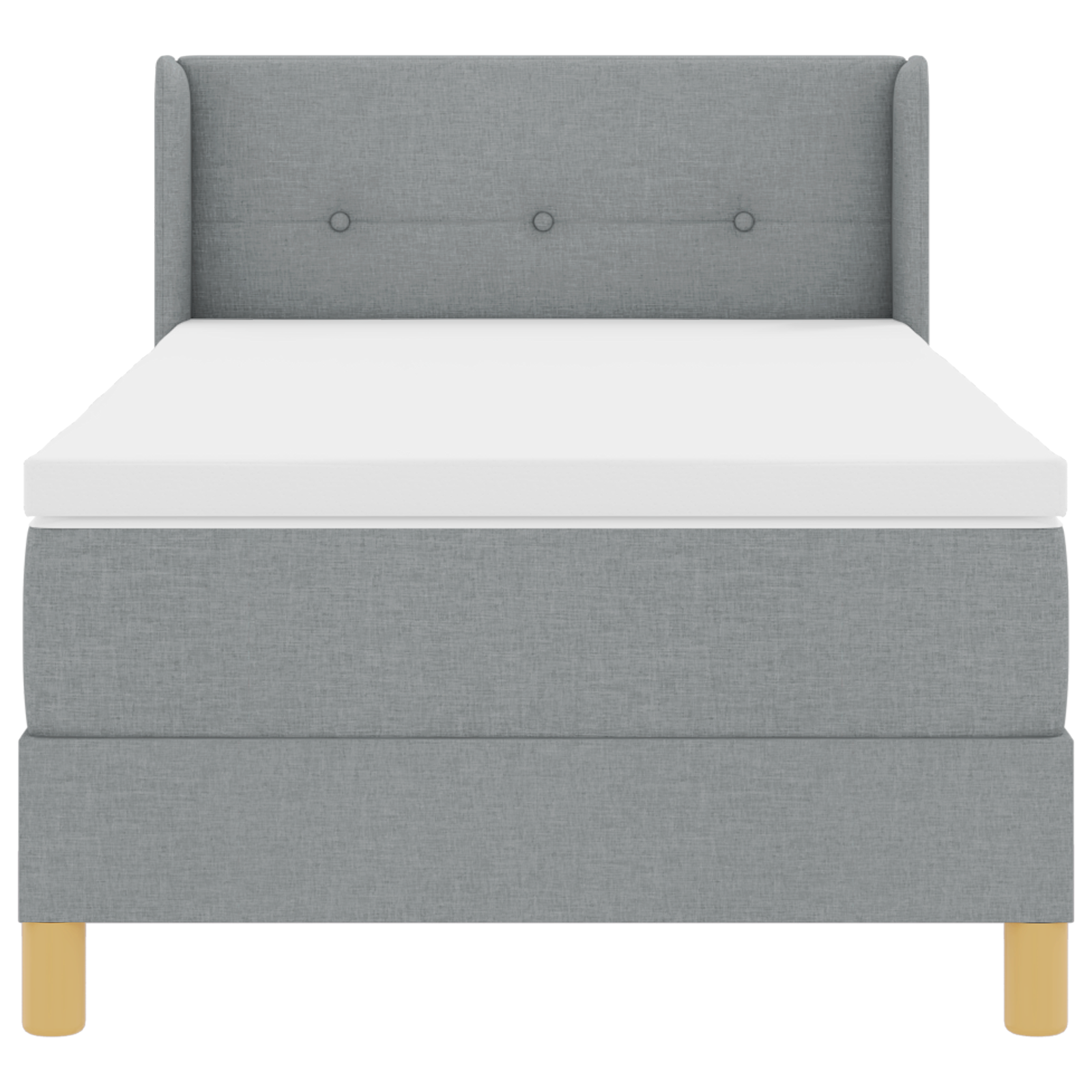 vidaXL Pat cu Saltea cu Arcuri Gri deschis 80 x 200 cm țesătură vidaXL Pat cu Saltea cu Arcuri Gri deschis 80 x 200 cm țesătură
