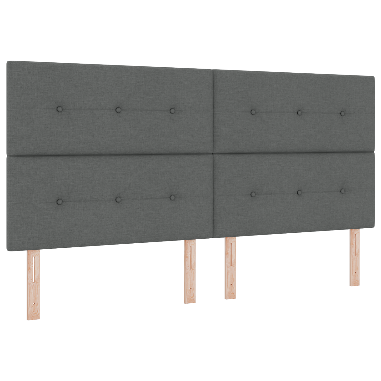 vidaXL Pat cu arcuri cu saltea Gri închis 200 x 200 cm țesătură vidaXL Pat cu arcuri cu saltea Gri închis 200 x 200 cm țesătură