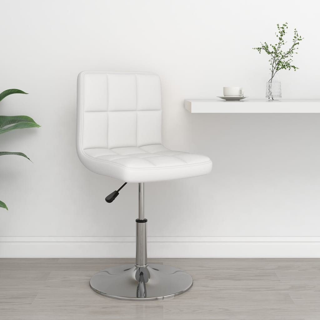 vidaXL Scaun de bar, alb, piele ecologică vidaXL Scaun de bar, alb, piele ecologică