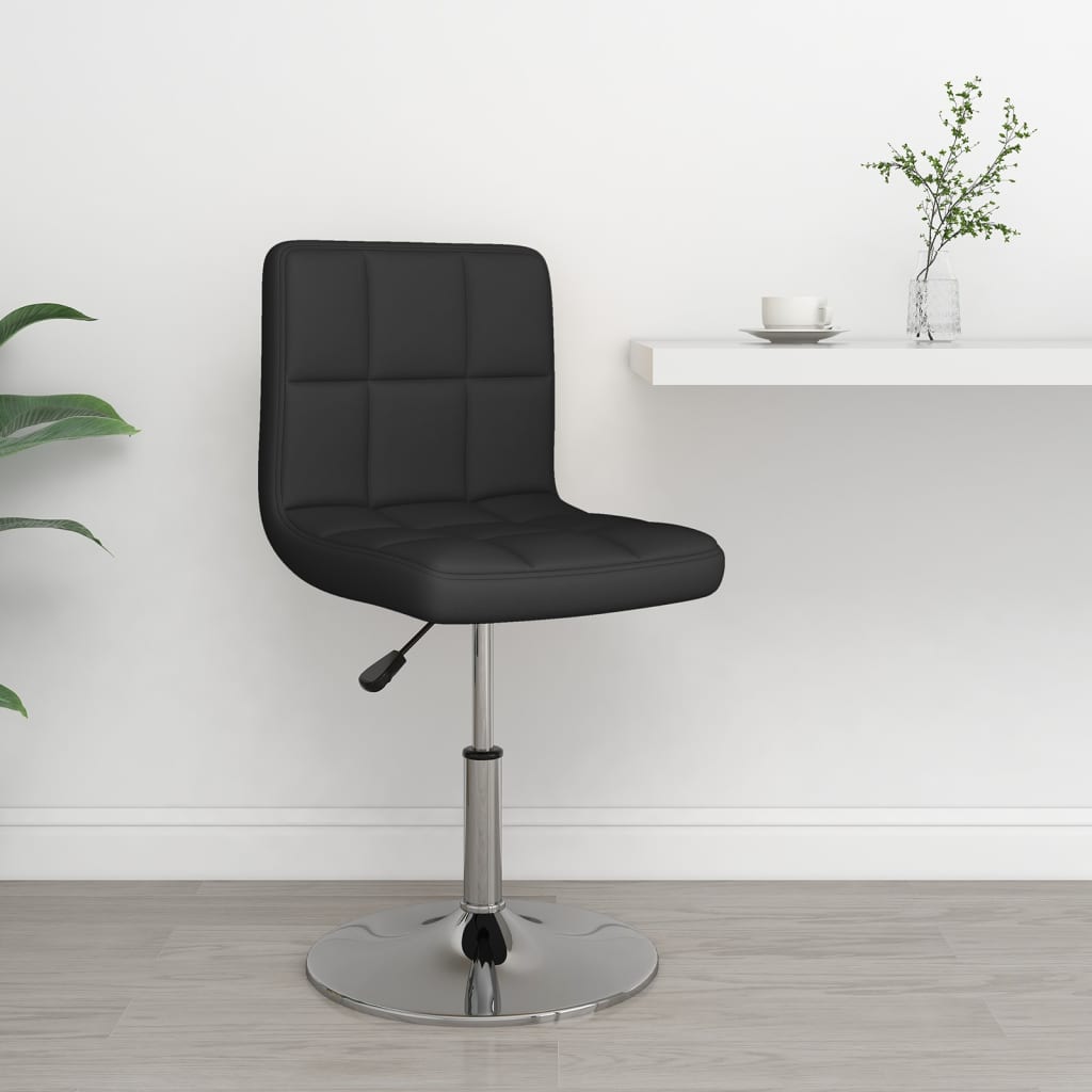 vidaXL Scaun de bar, negru, piele ecologică vidaXL Scaun de bar, negru, piele ecologică
