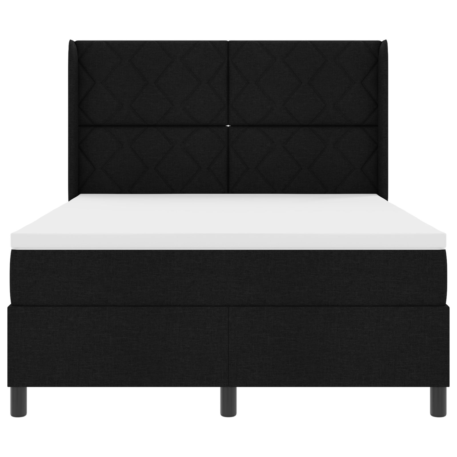 vidaXL Șezlong cu saltea Neagră 140x200 cm din material