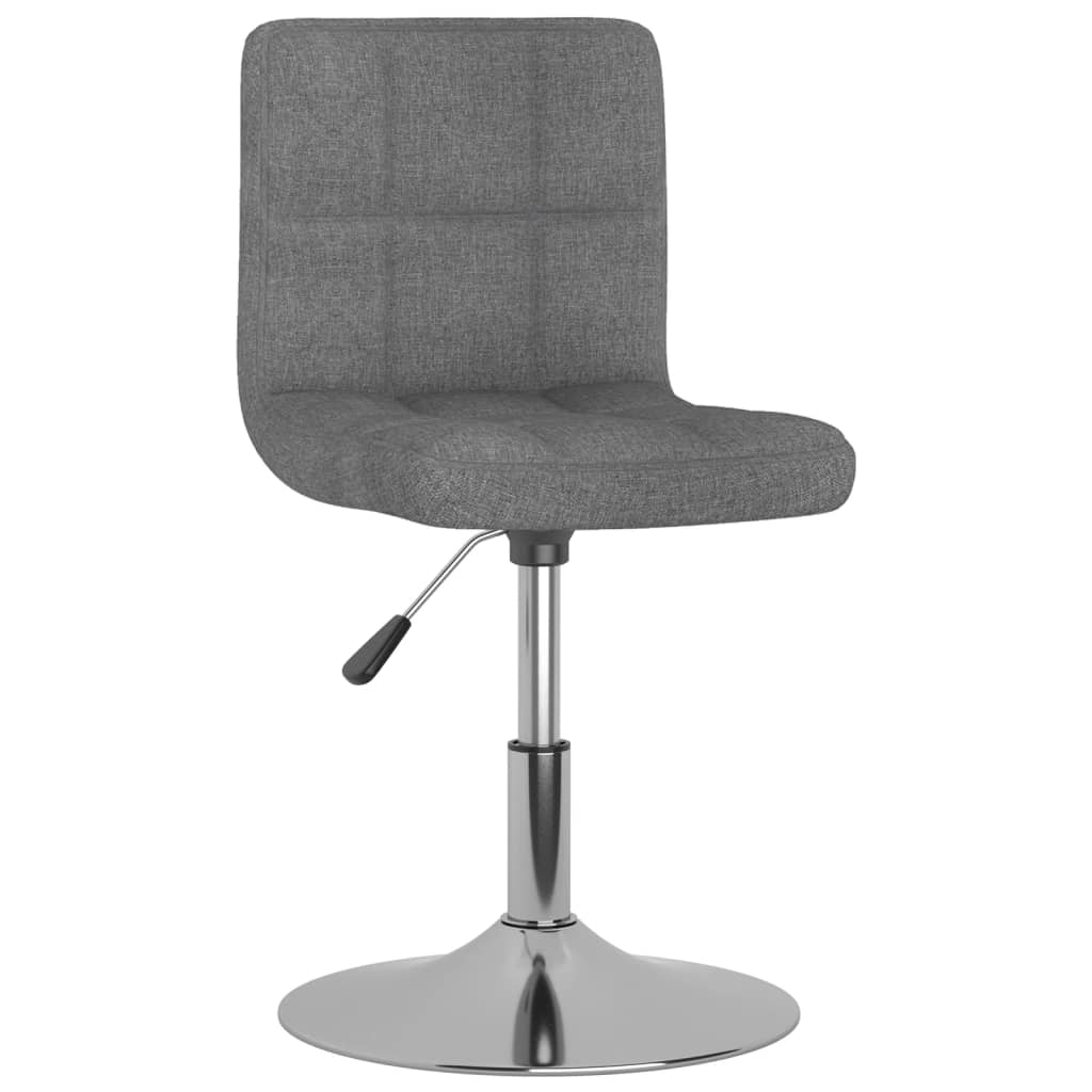 vidaXL Scaun de bar pivotant, gri deschis, material textil vidaXL Scaun de bar pivotant, gri deschis, material textil