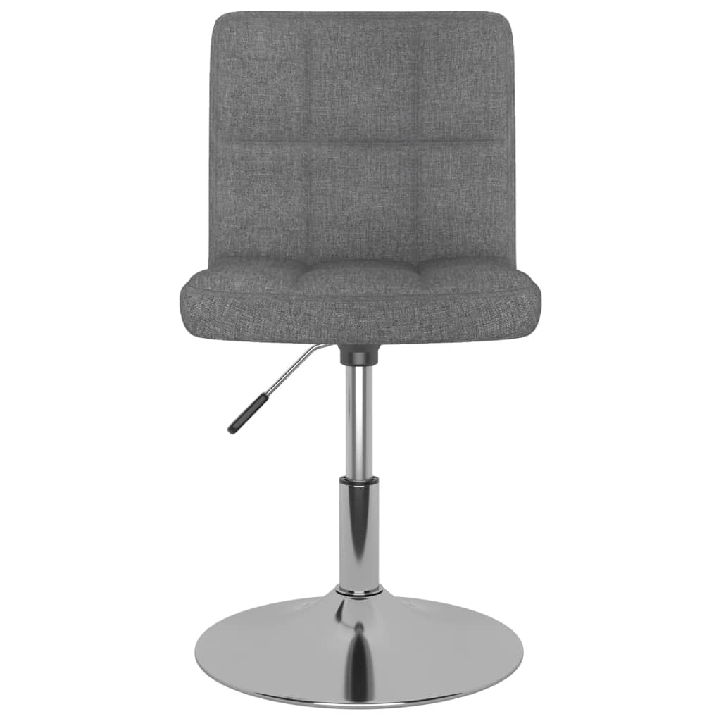 vidaXL Scaun de bar pivotant, gri deschis, material textil vidaXL Scaun de bar pivotant, gri deschis, material textil