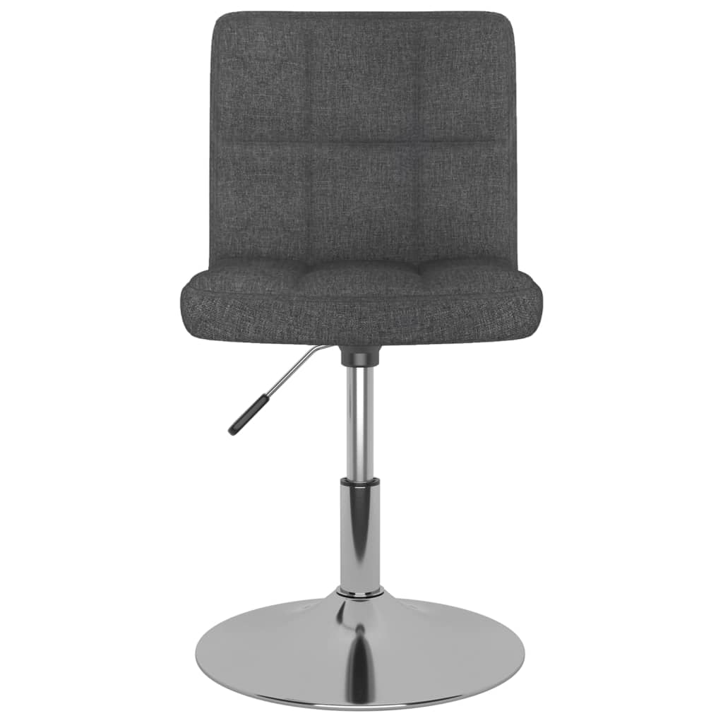 vidaXL Scaun de bar pivotant, gri închis, material textil vidaXL Scaun de bar pivotant, gri închis, material textil
