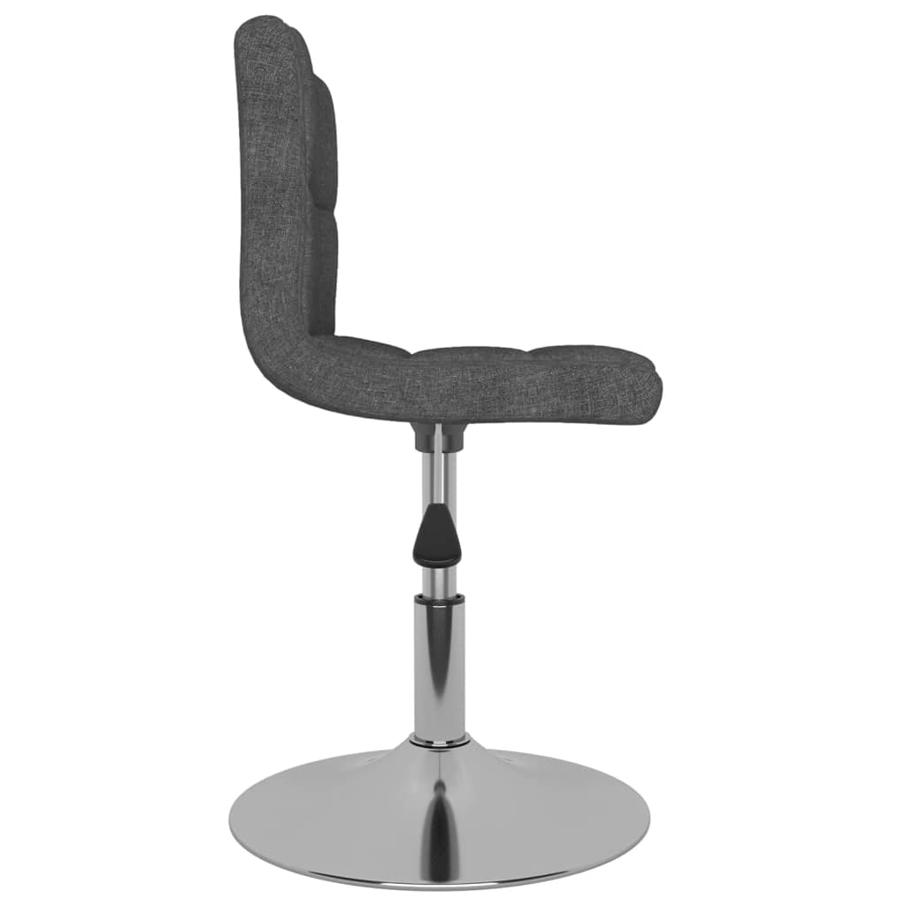 vidaXL Scaun de bar pivotant, gri închis, material textil vidaXL Scaun de bar pivotant, gri închis, material textil