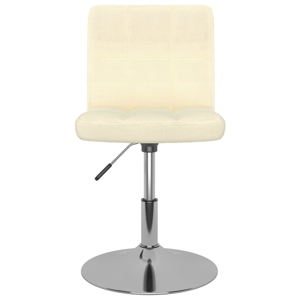 vidaXL Scaun de bar pivotant, crem, material textil vidaXL Scaun de bar pivotant, crem, material textil