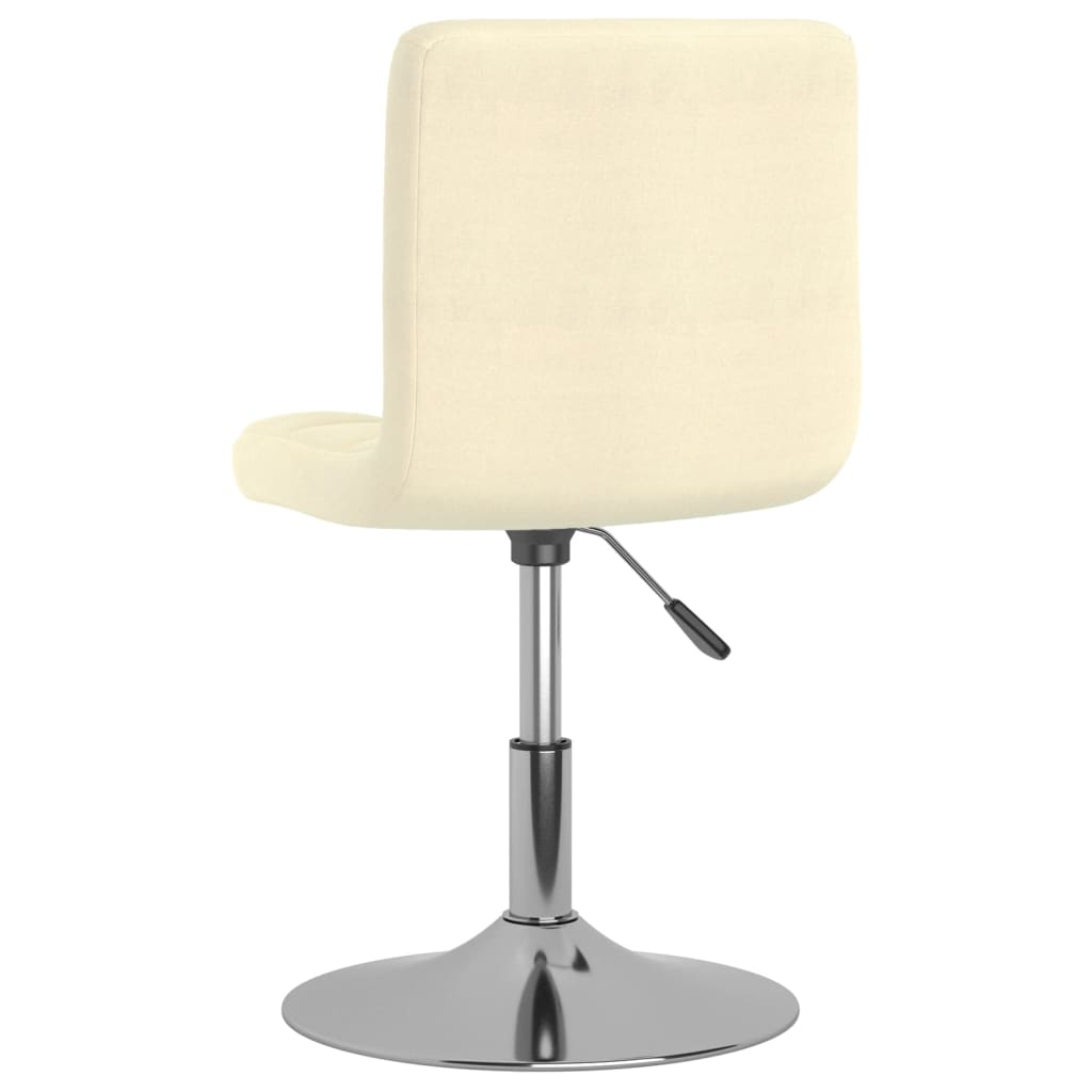 vidaXL Scaun de bar pivotant, crem, material textil vidaXL Scaun de bar pivotant, crem, material textil
