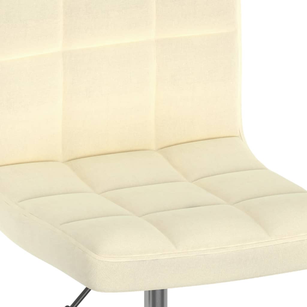 vidaXL Scaun de bar pivotant, crem, material textil vidaXL Scaun de bar pivotant, crem, material textil