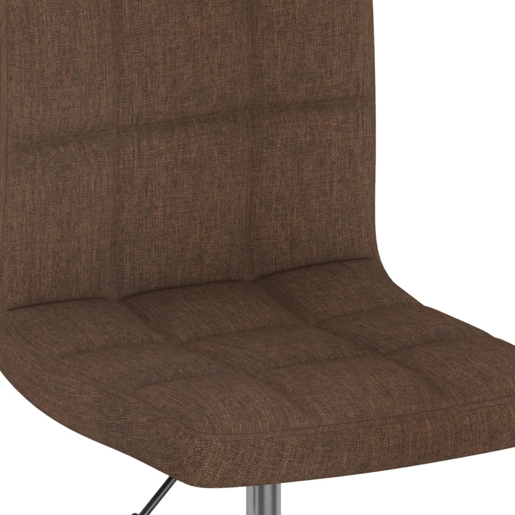 vidaXL Scaun de bar pivotant, maro, material textil vidaXL Scaun de bar pivotant, maro, material textil