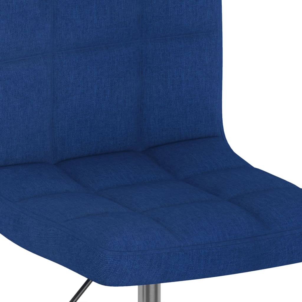 vidaXL Scaun de bar pivotant, albastru, material textil vidaXL Scaun de bar pivotant, albastru, material textil