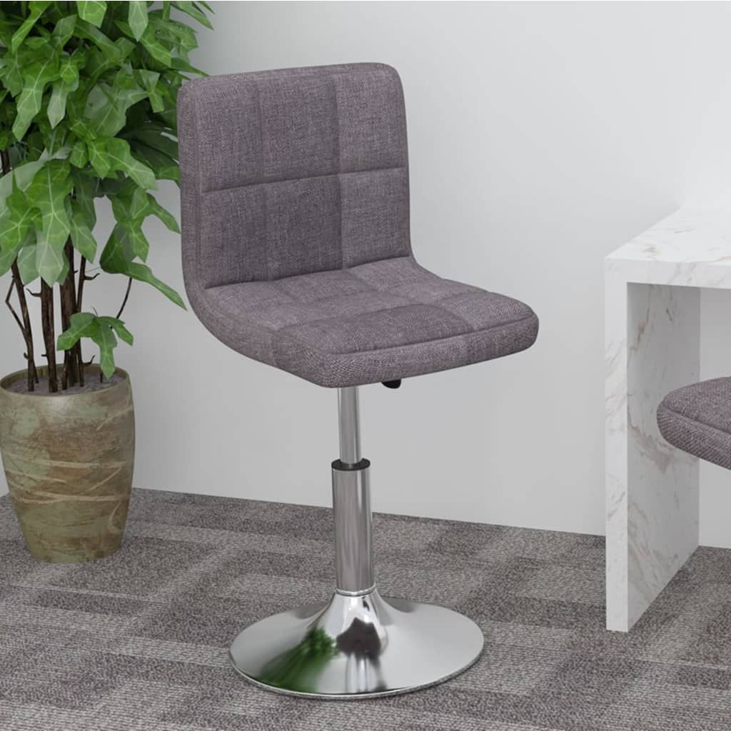 vidaXL Scaun de bar pivotant, gri taupe, material textil vidaXL Scaun de bar pivotant, gri taupe, material textil