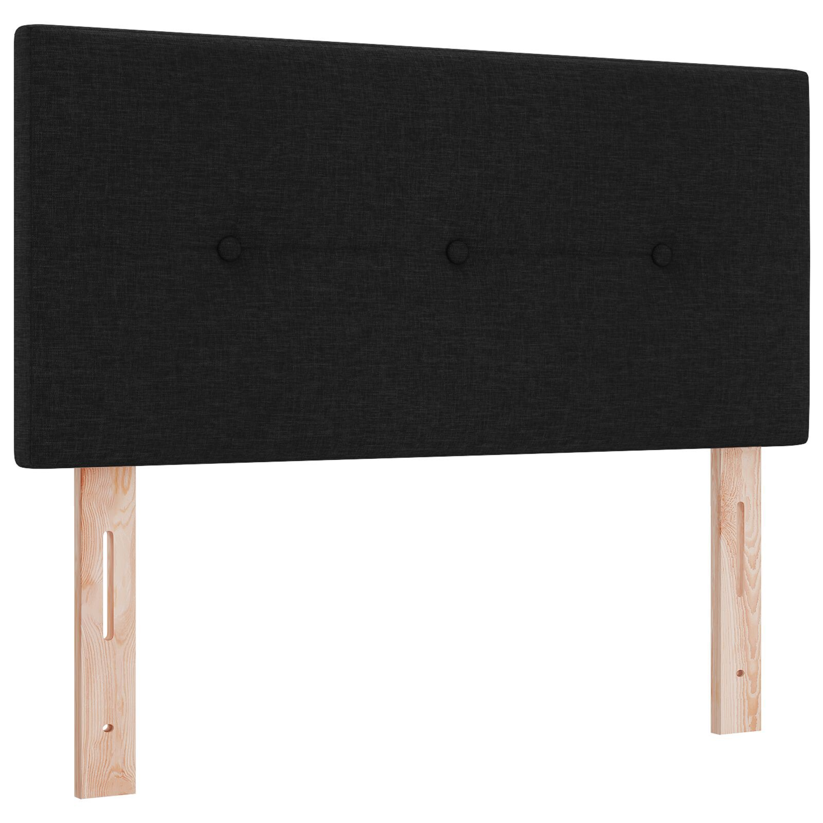 vidaXL Pat cu arcuri cu saltea Negru 120 x 190 cm țesătură vidaXL Pat cu arcuri cu saltea Negru 120 x 190 cm țesătură