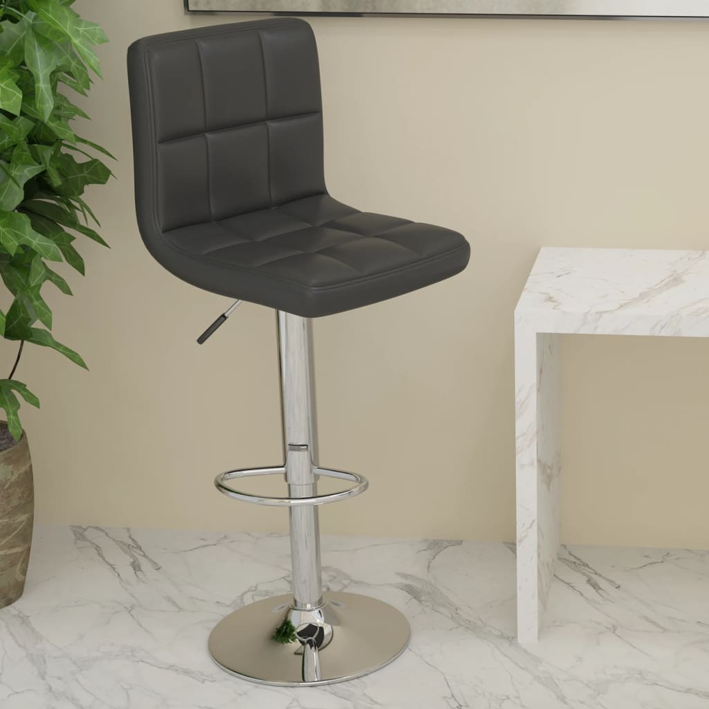 vidaXL Scaun de bar, negru, piele ecologică vidaXL Scaun de bar, negru, piele ecologică