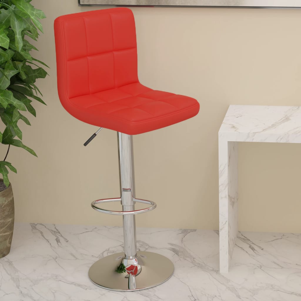 vidaXL Scaun de bar, roșu, piele ecologică vidaXL Scaun de bar, roșu, piele ecologică