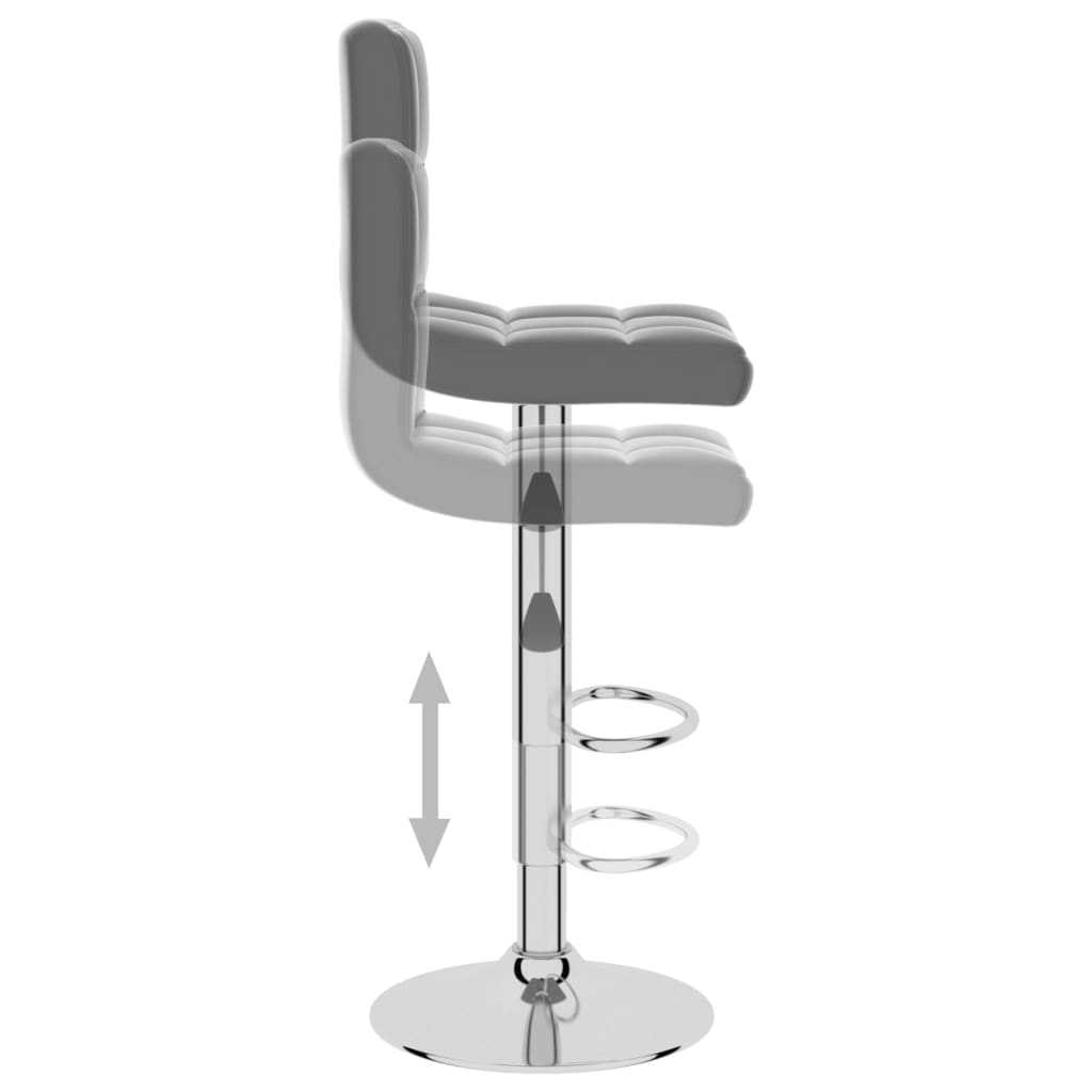 vidaXL Scaun de bar, gri, piele ecologică vidaXL Scaun de bar, gri, piele ecologică