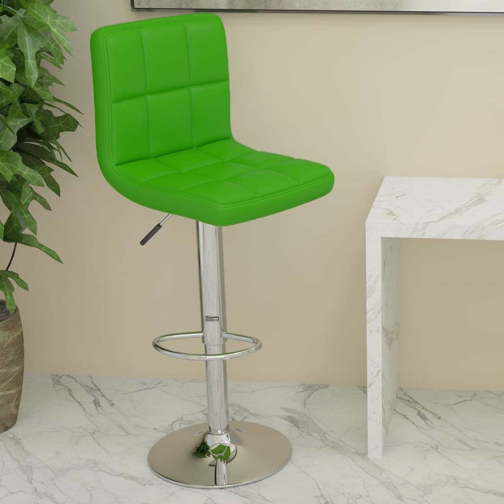 vidaXL Scaun de bar, verde, piele ecologică vidaXL Scaun de bar, verde, piele ecologică