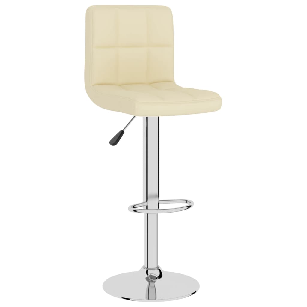 vidaXL Scaun de bar, crem, material textil vidaXL Scaun de bar, crem, material textil