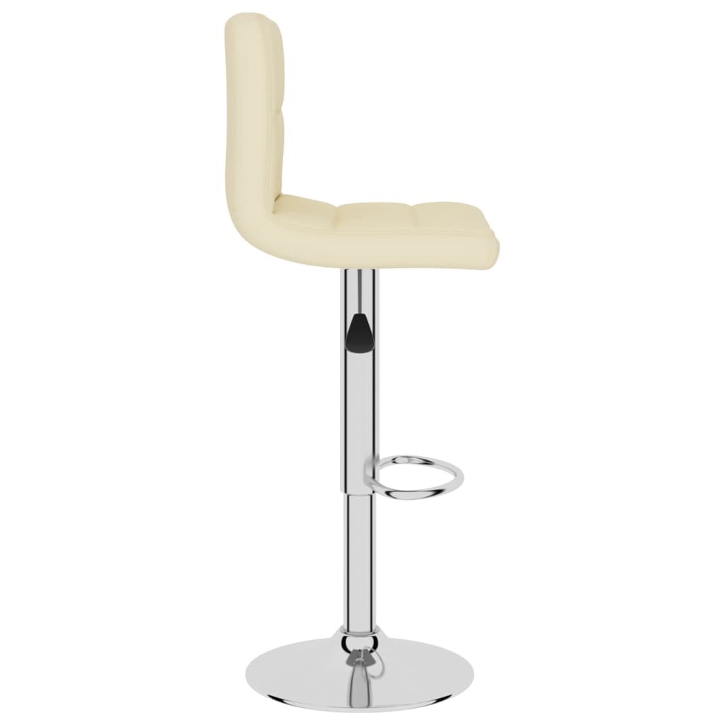 vidaXL Scaun de bar, crem, material textil vidaXL Scaun de bar, crem, material textil