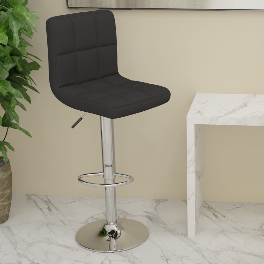 vidaXL Scaun de bar, negru, material textil vidaXL Scaun de bar, negru, material textil