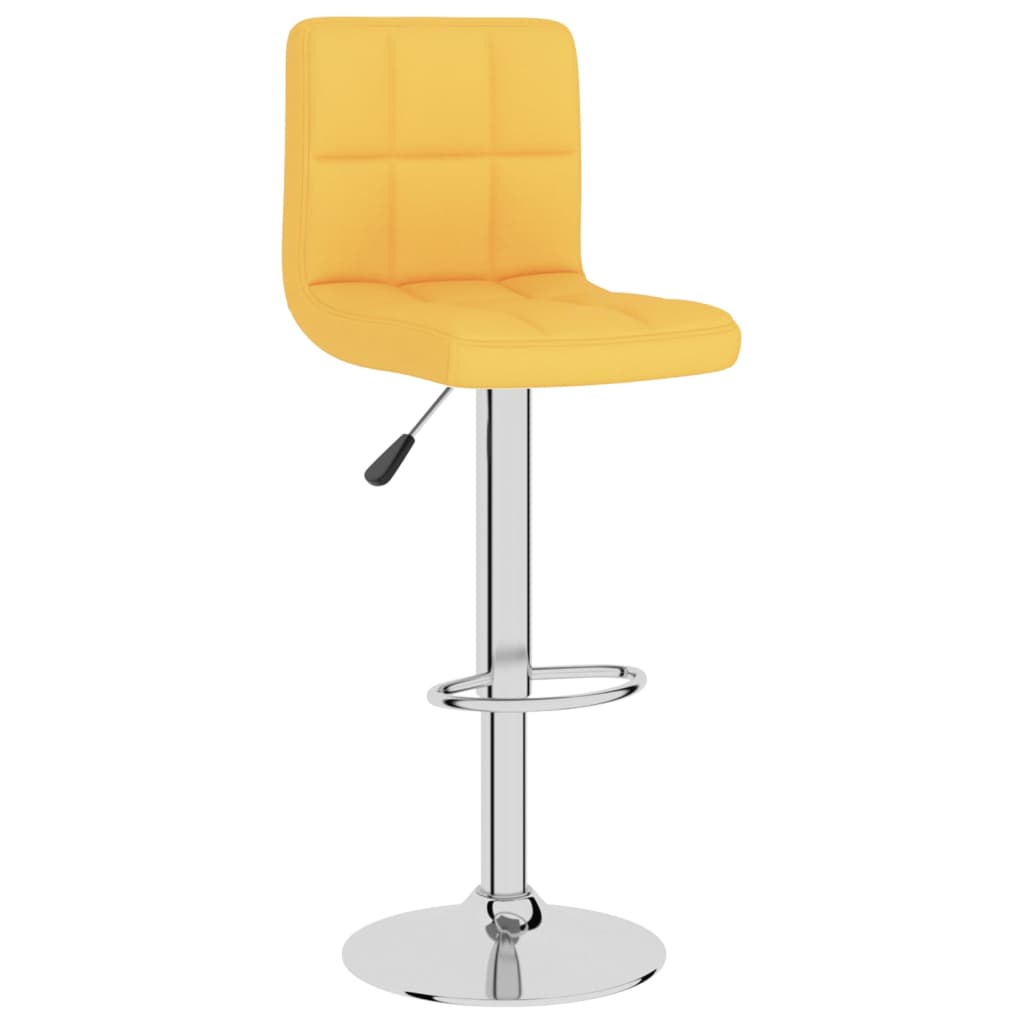 vidaXL Scaun de bar, galben muștar, material textil vidaXL Scaun de bar, galben muștar, material textil