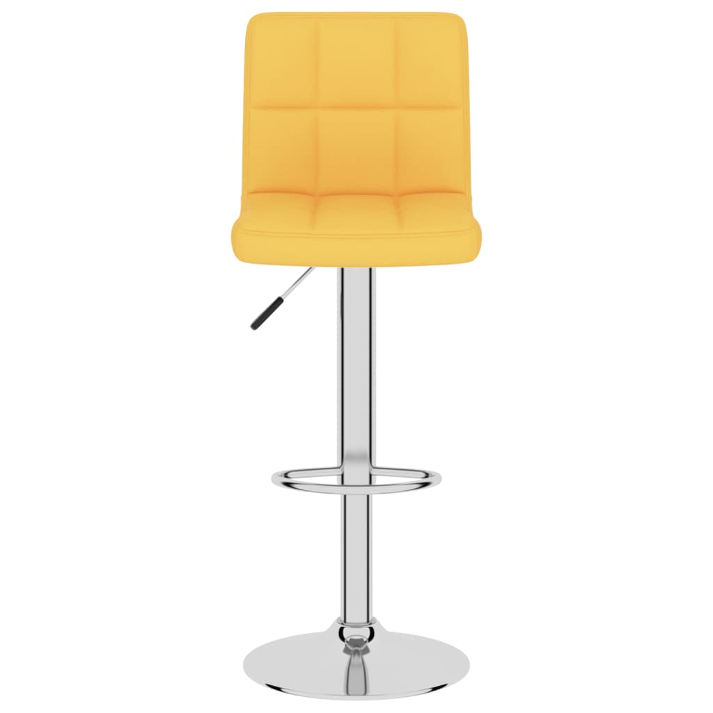 vidaXL Scaun de bar, galben muștar, material textil vidaXL Scaun de bar, galben muștar, material textil