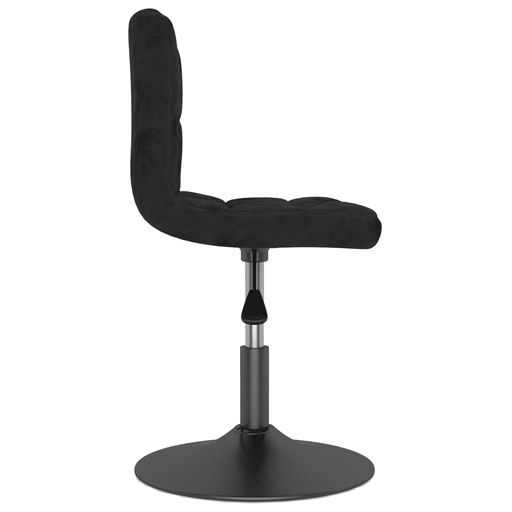 vidaXL Scaun de bar pivotant catifea neagră vidaXL Scaun de bar pivotant catifea neagră