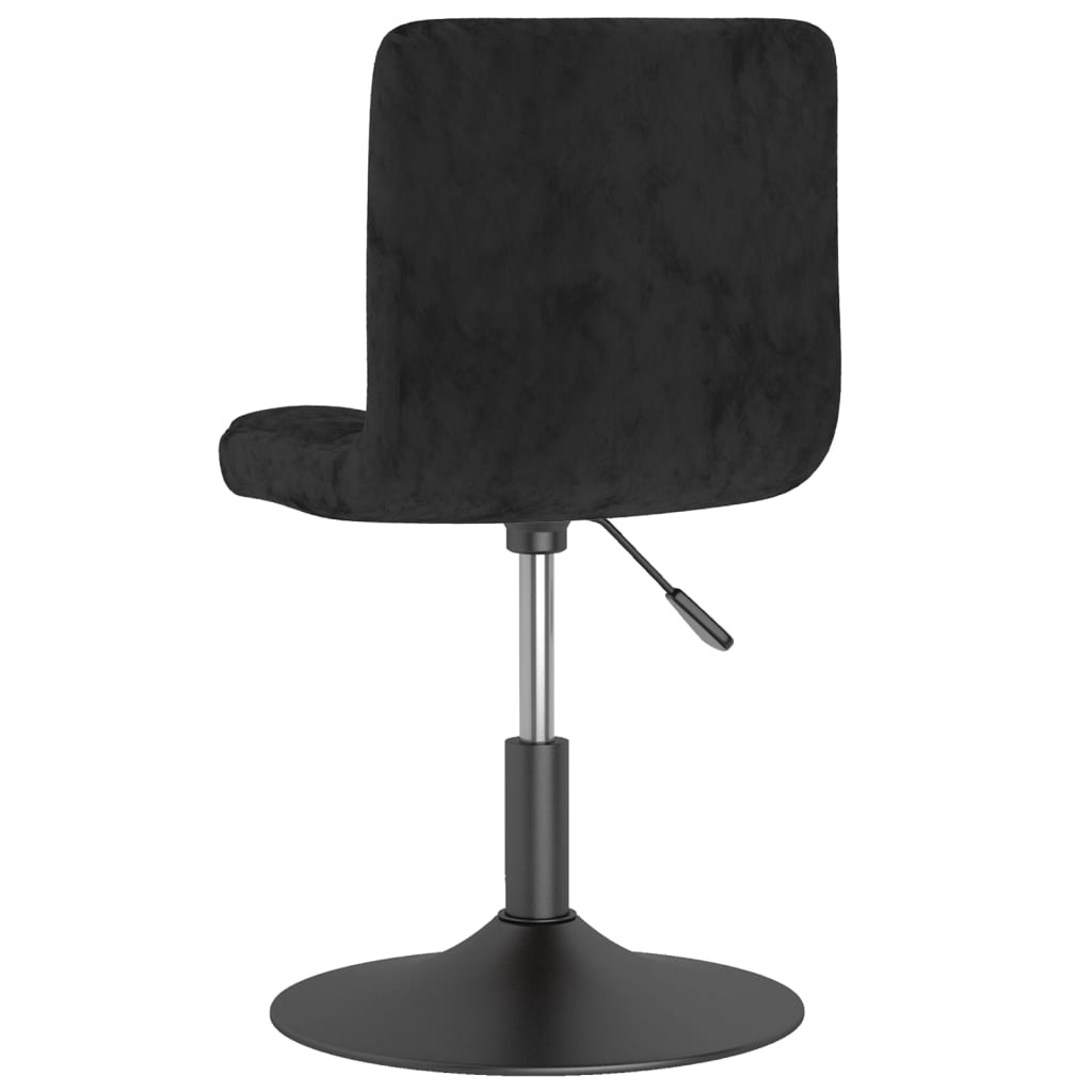 vidaXL Scaun de bar pivotant catifea neagră vidaXL Scaun de bar pivotant catifea neagră