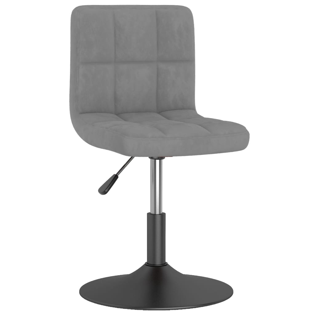 vidaXL Scaun de bar pivotant, gri deschis, catifea vidaXL Scaun de bar pivotant, gri deschis, catifea