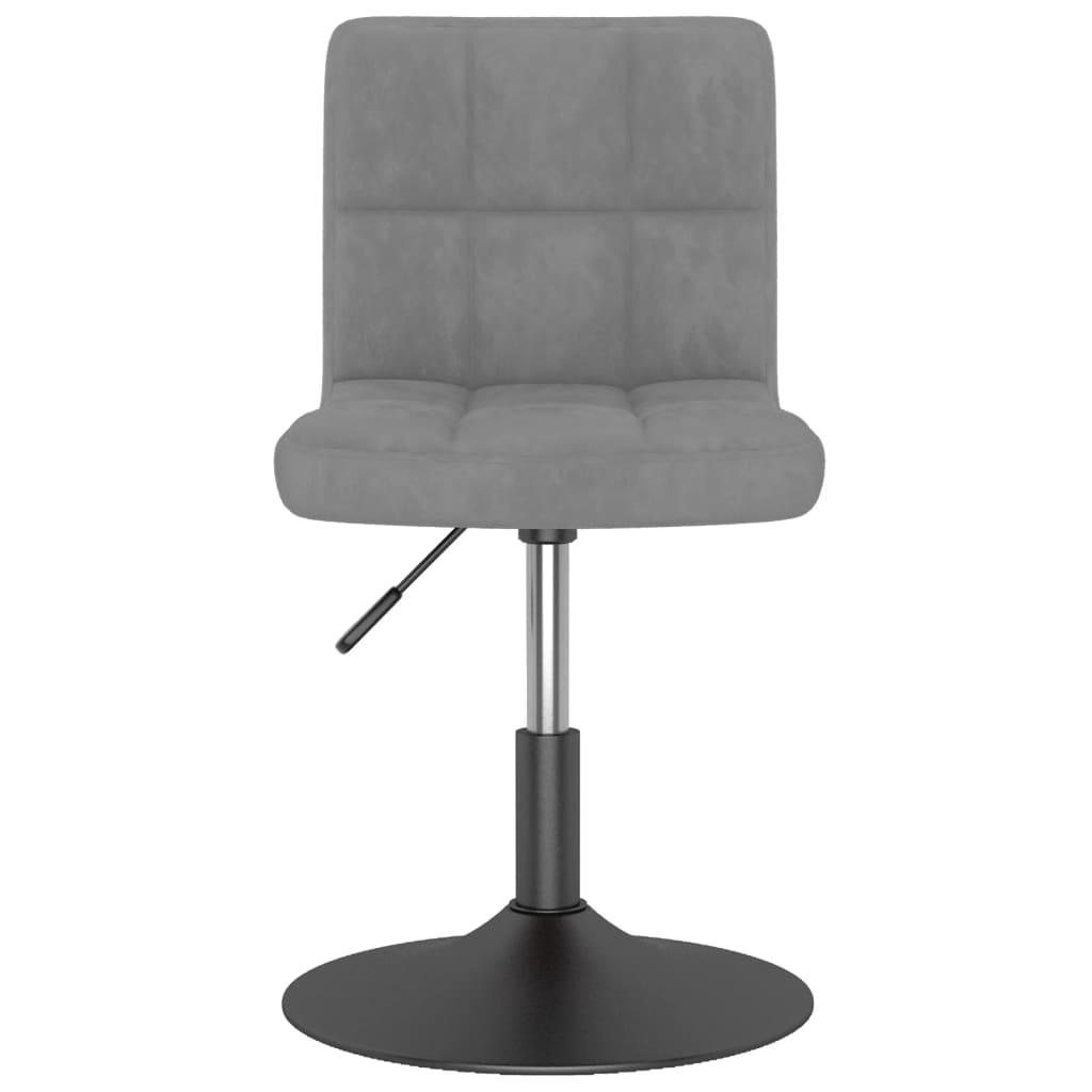 vidaXL Scaun de bar pivotant, gri deschis, catifea vidaXL Scaun de bar pivotant, gri deschis, catifea