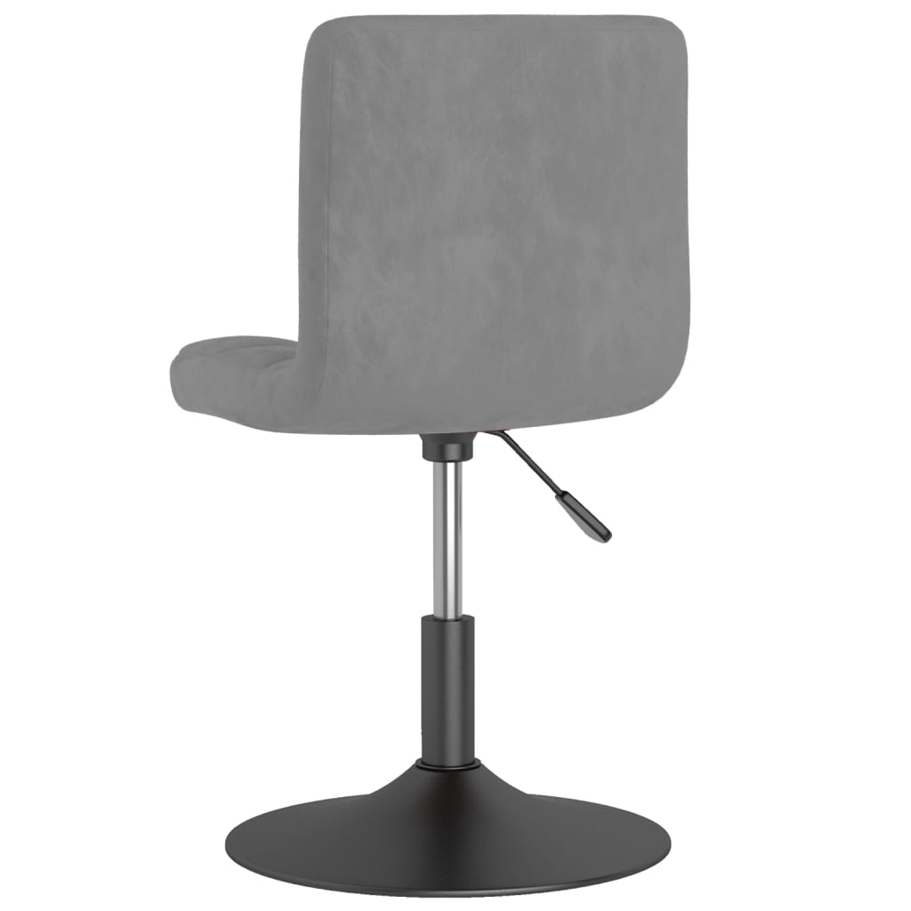 vidaXL Scaun de bar pivotant, gri deschis, catifea vidaXL Scaun de bar pivotant, gri deschis, catifea