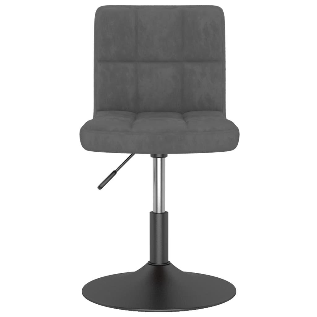 vidaXL Scaun de bar pivotant, gri închis, catifea vidaXL Scaun de bar pivotant, gri închis, catifea