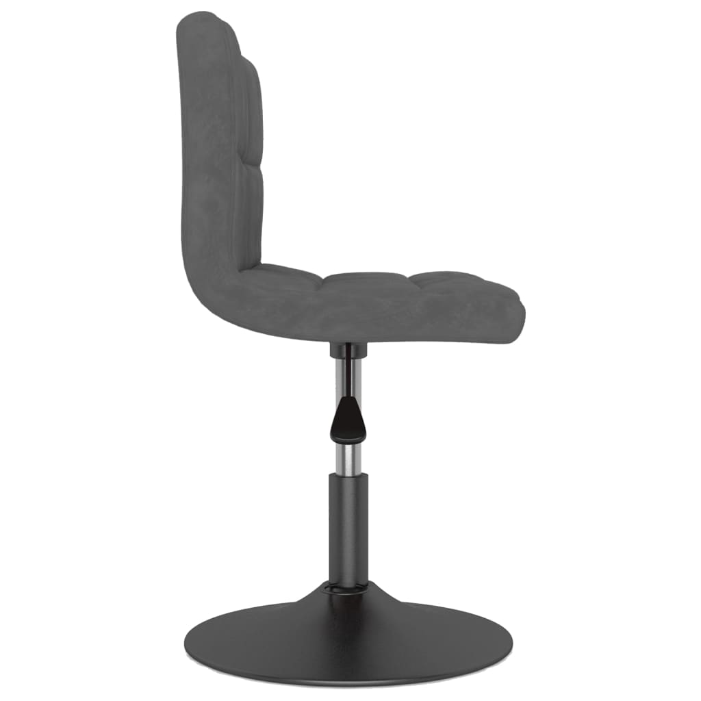 vidaXL Scaun de bar pivotant, gri închis, catifea vidaXL Scaun de bar pivotant, gri închis, catifea