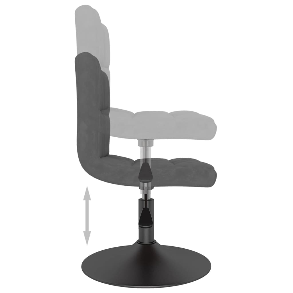 vidaXL Scaun de bar pivotant, gri închis, catifea vidaXL Scaun de bar pivotant, gri închis, catifea