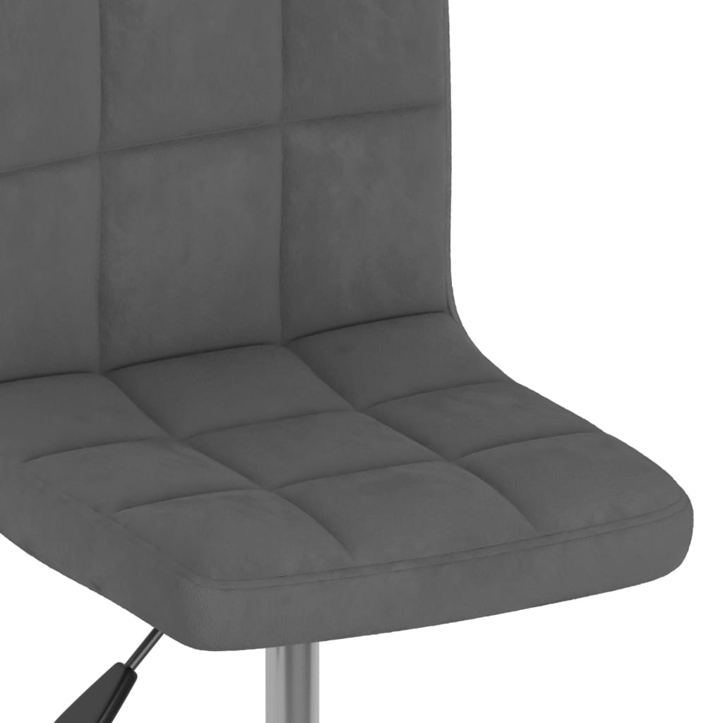 vidaXL Scaun de bar pivotant, gri închis, catifea vidaXL Scaun de bar pivotant, gri închis, catifea