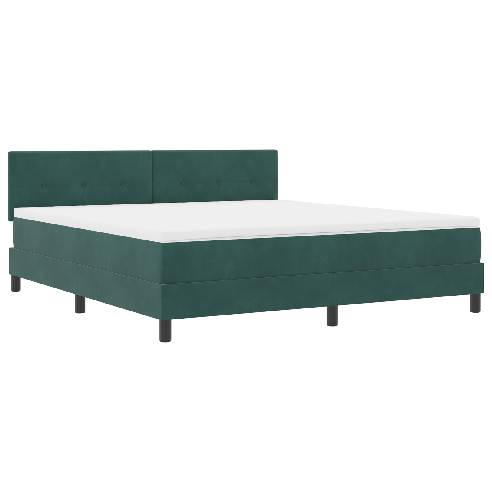 vidaXL Pat cu arcuri cu saltea Verde închis 180 x 200 cm Catifea vidaXL Pat cu arcuri cu saltea Verde închis 180 x 200 cm Catifea