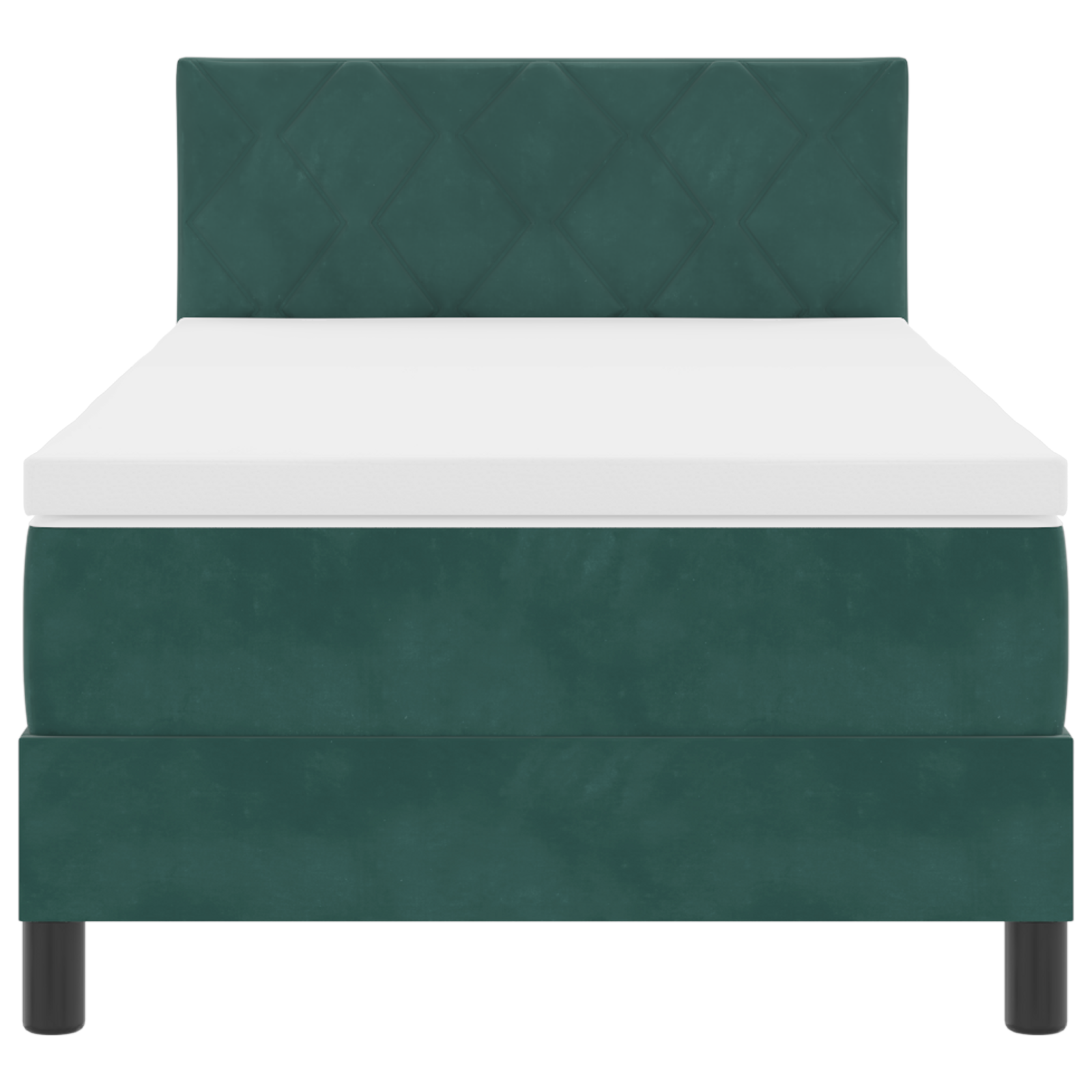 vidaXL Pat cu arcuri cu saltea Verde închis 90 x 190 cm Catifea vidaXL Pat cu arcuri cu saltea Verde închis 90 x 190 cm Catifea