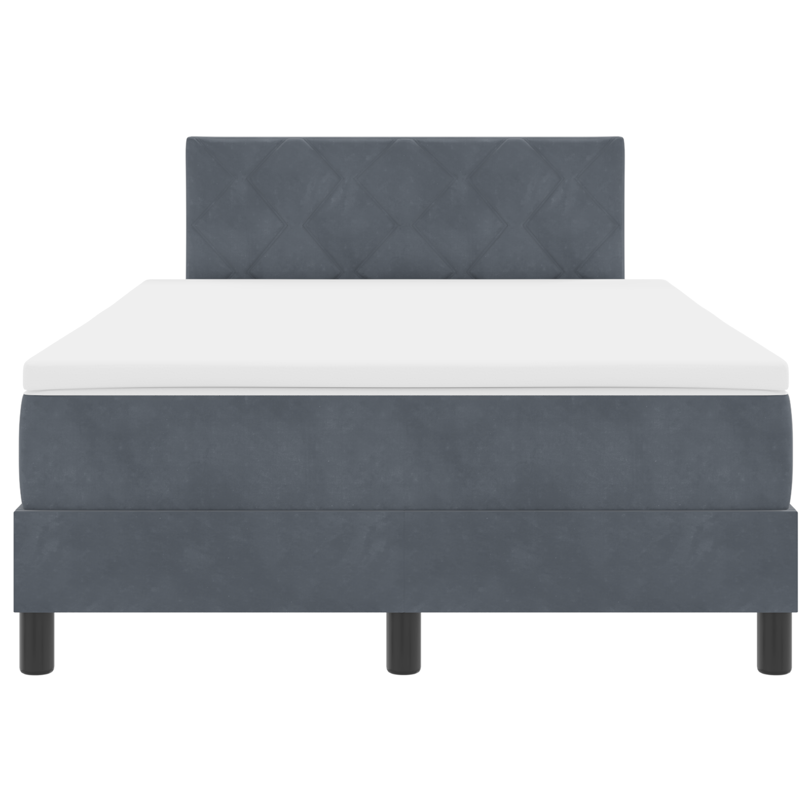 vidaXL Pat cu arcuri cu saltea Gri închis 120 x 190 cm Catifea vidaXL Pat cu arcuri cu saltea Gri închis 120 x 190 cm Catifea