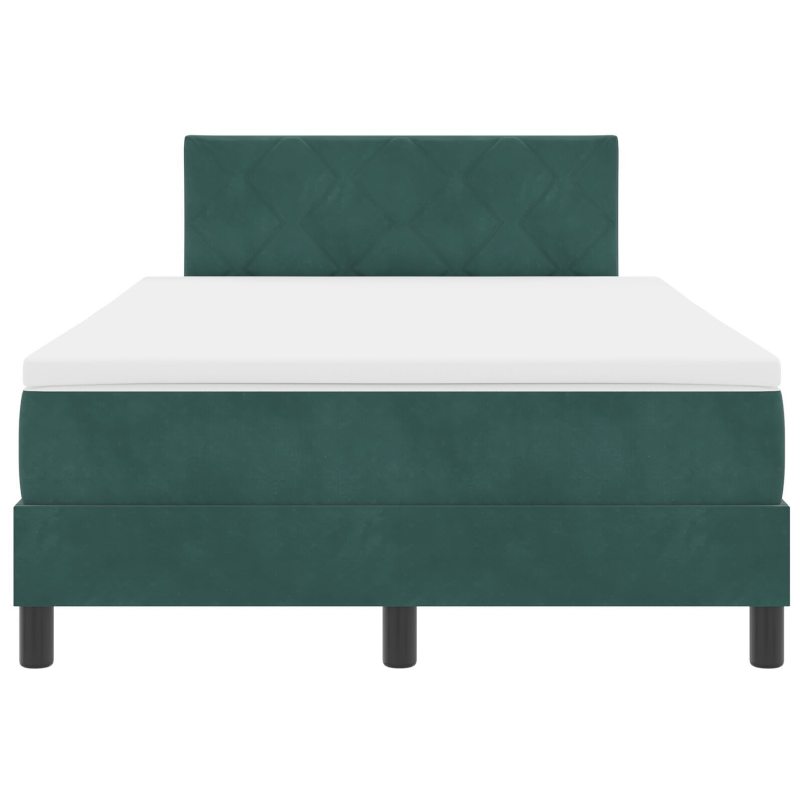 vidaXL Pat cu arcuri cu saltea Verde închis 120 x 200 cm Catifea vidaXL Pat cu arcuri cu saltea Verde închis 120 x 200 cm Catifea