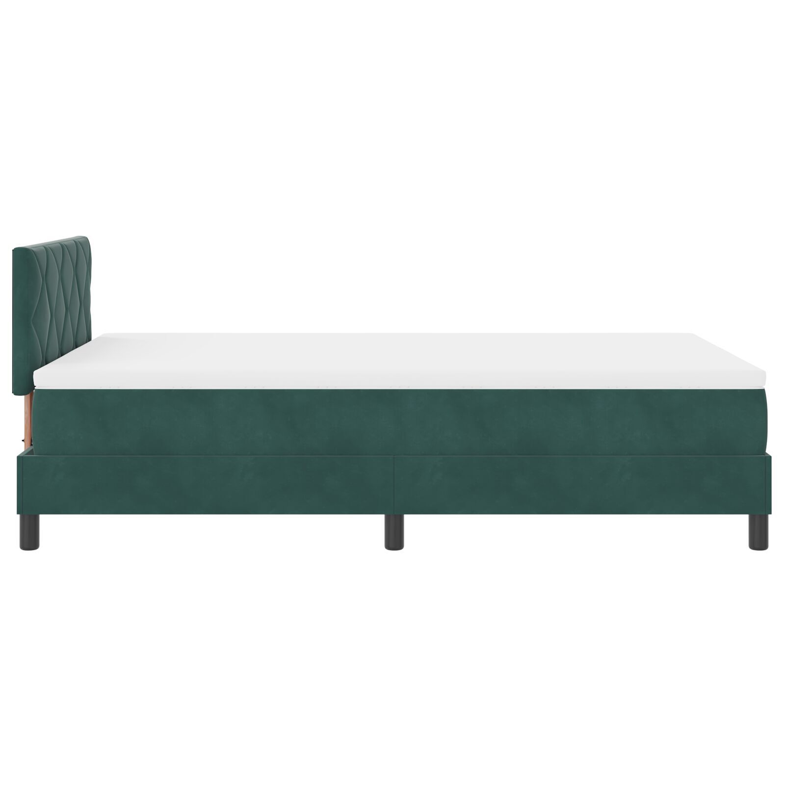 vidaXL Pat cu arcuri cu saltea Verde închis 120 x 200 cm Catifea vidaXL Pat cu arcuri cu saltea Verde închis 120 x 200 cm Catifea