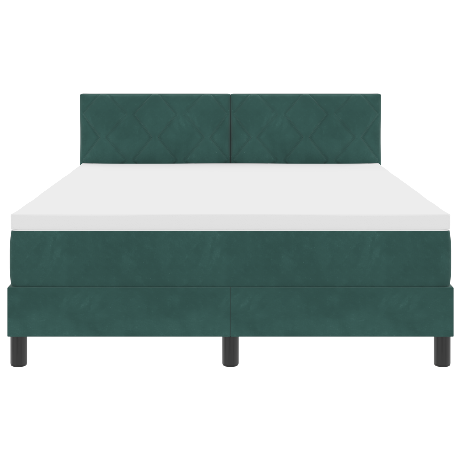vidaXL Pat cu arcuri cu saltea Verde închis 140 x 190 cm Catifea vidaXL Pat cu arcuri cu saltea Verde închis 140 x 190 cm Catifea