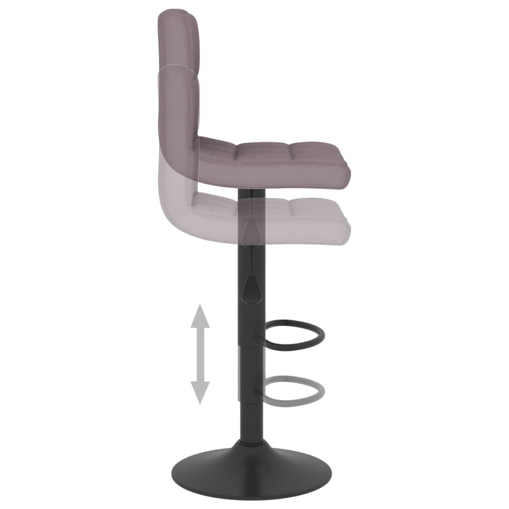 vidaXL Scaun de bar, gri taupe, material textil