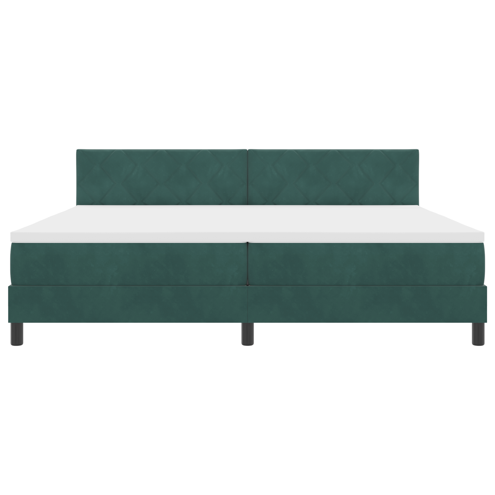 vidaXL Pat cu arcuri cu saltea Verde închis 200 x 200 cm Catifea vidaXL Pat cu arcuri cu saltea Verde închis 200 x 200 cm Catifea